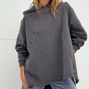 Free people everyday hoodie we the free distressed sweatshirt